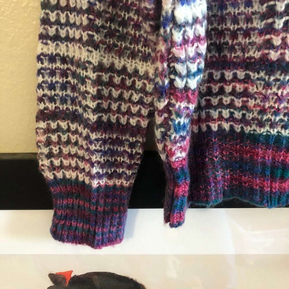 SOLD! 80s multicolored grid print dad sweater - Picture 4 of 4